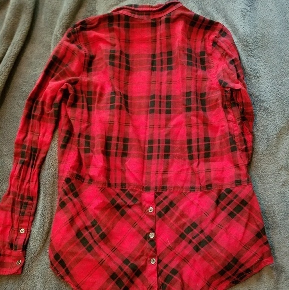 Bass Extra Long Flannel Shirt Dress. Size Medium. Button up lower back. - Picture 2 of 3